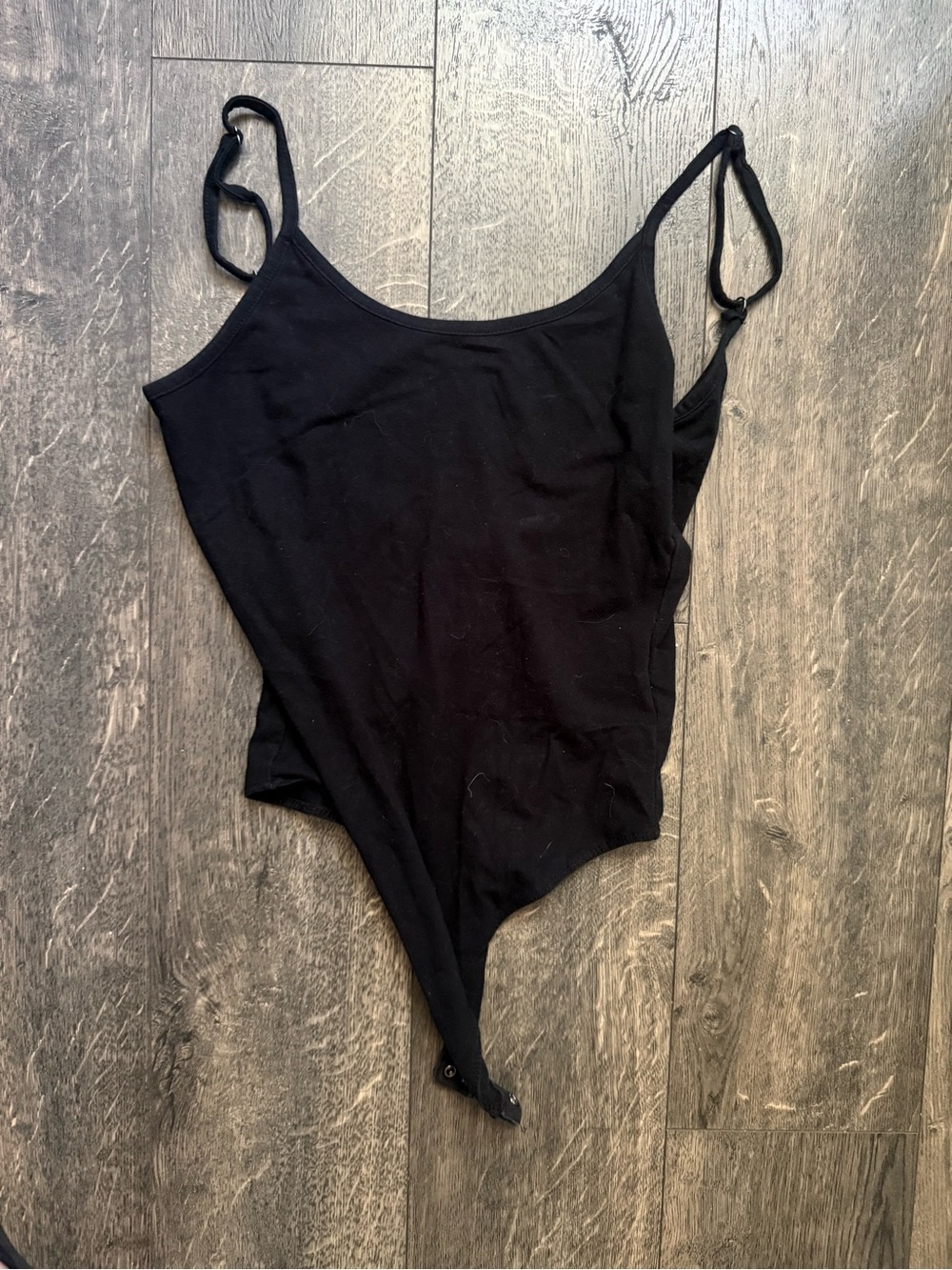 Black Women's Tank Bodysuit with Adjustable Straps